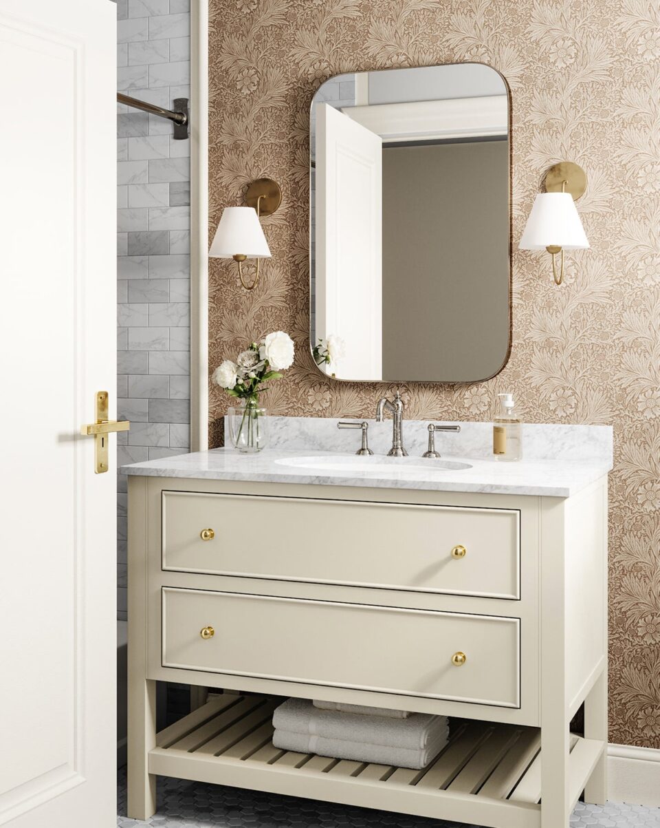 Золотое настенное зеркало Олни Louvre Home DWM030824PND