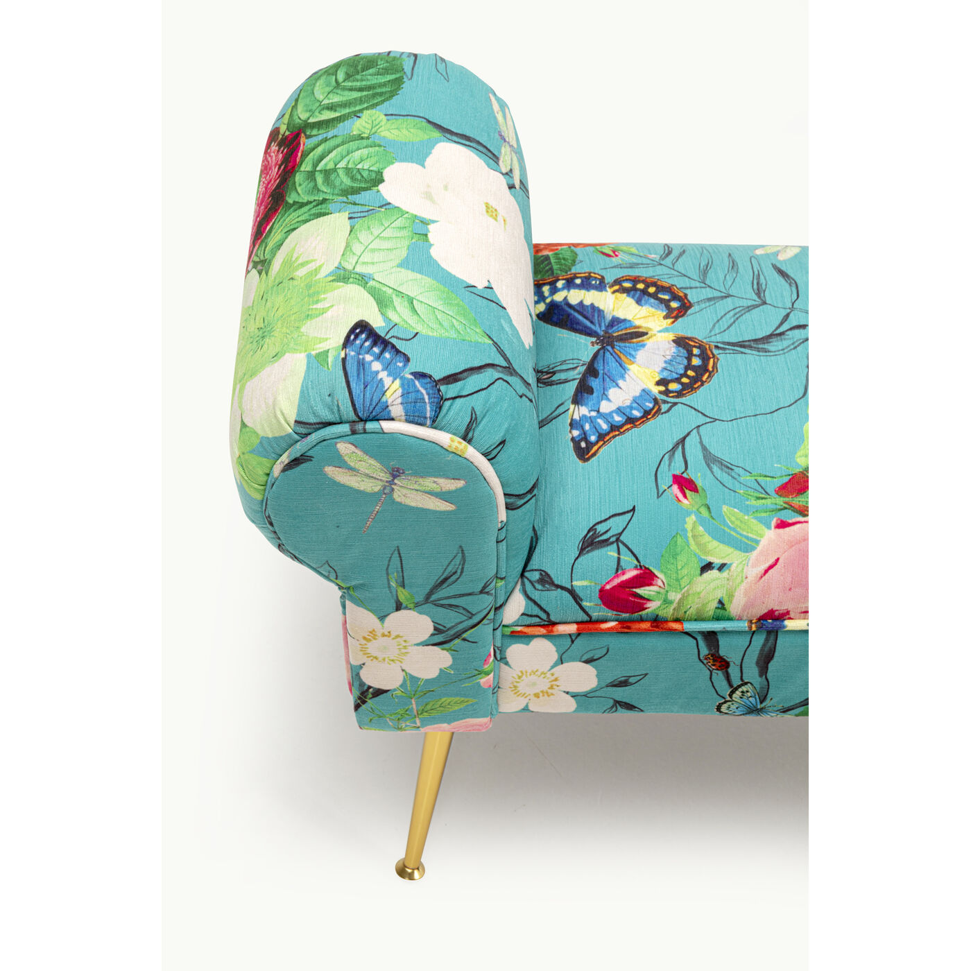 Скамья Wing Flower Fever Blau 100cm KARE 71151