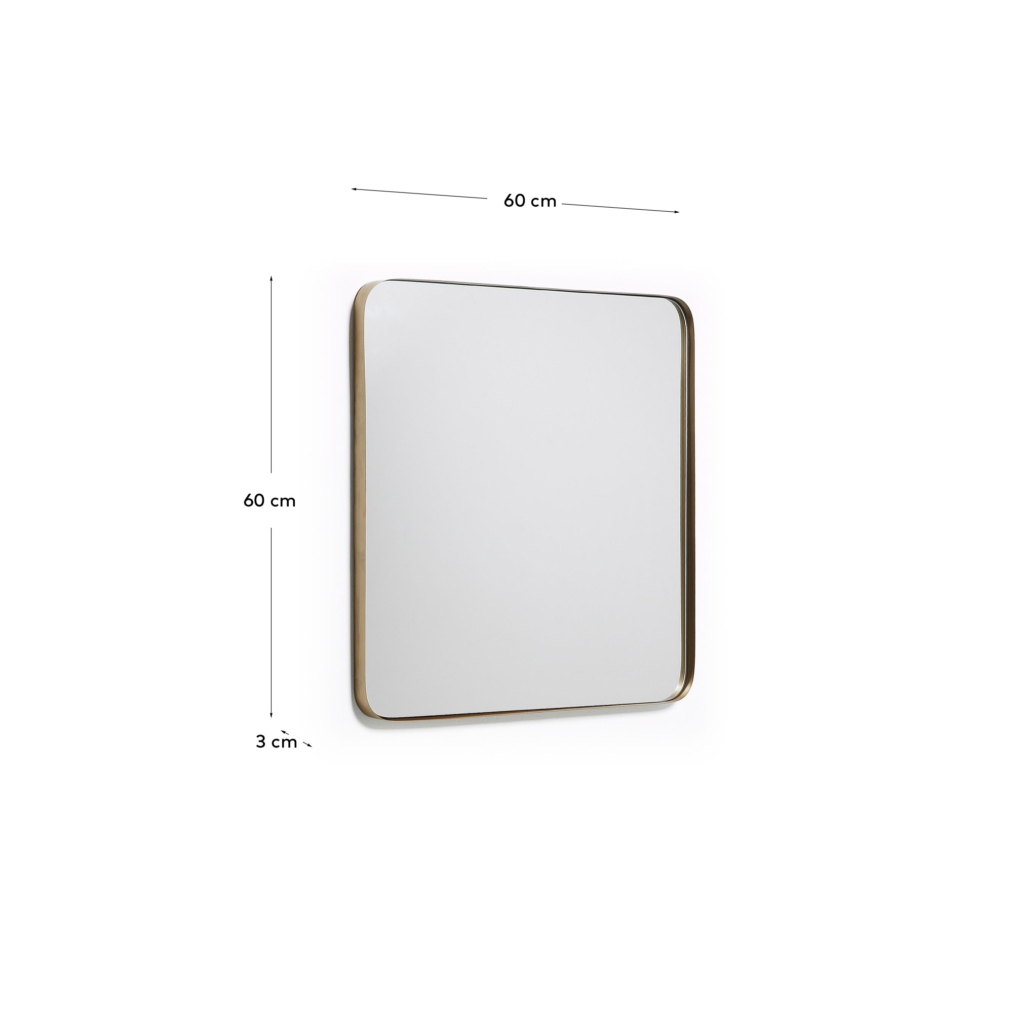 Зеркало Marcus 60x60 золотое La Forma (ex Julia Grup)