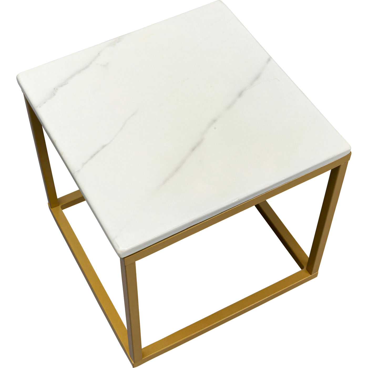 Стол приставной Key West Marble Gold 40x40 см KARE 85872