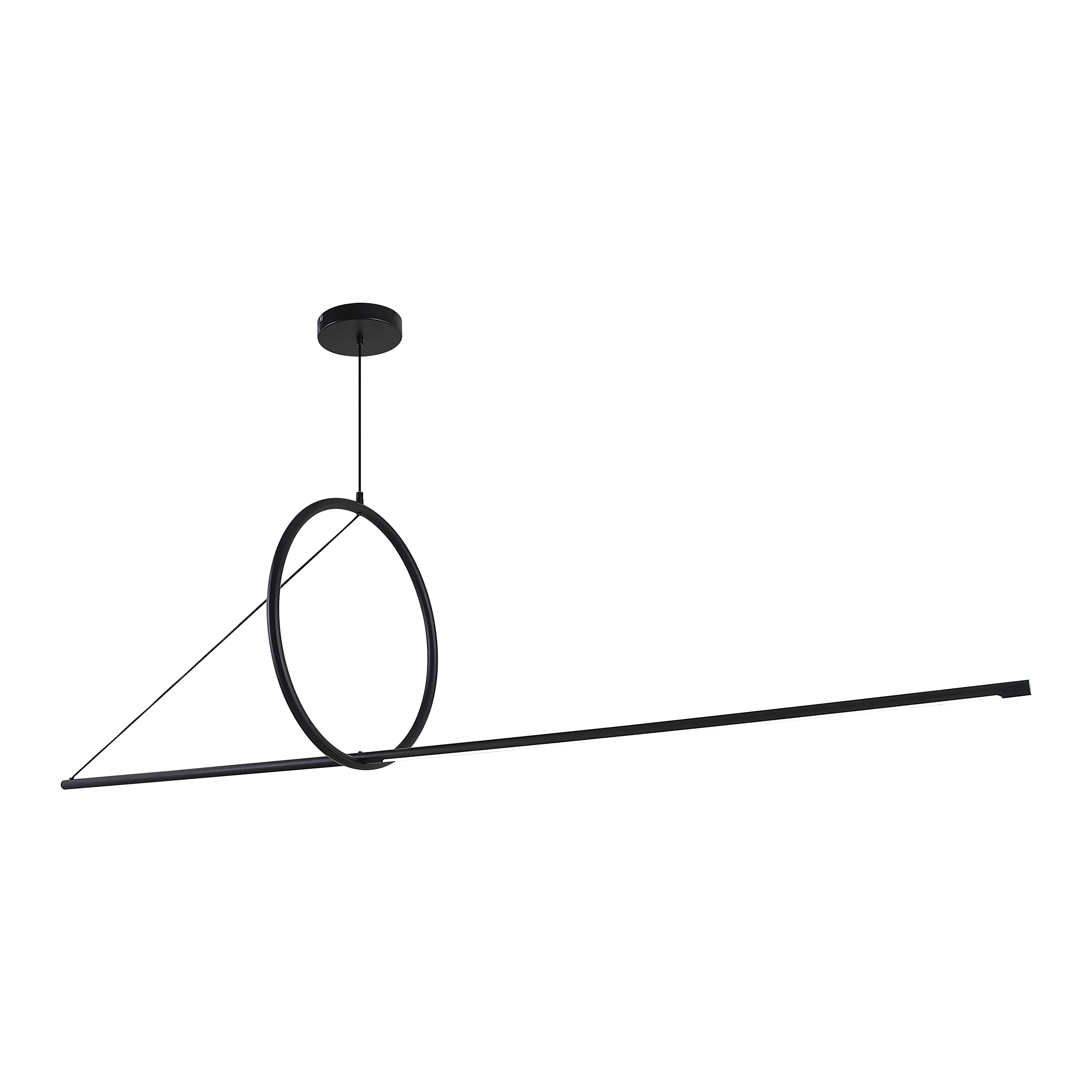 Подвесной светильник SUSPENSION CERCLE ET TRAIT – GRAPHITE SATINE L170 by ImperiumLoft