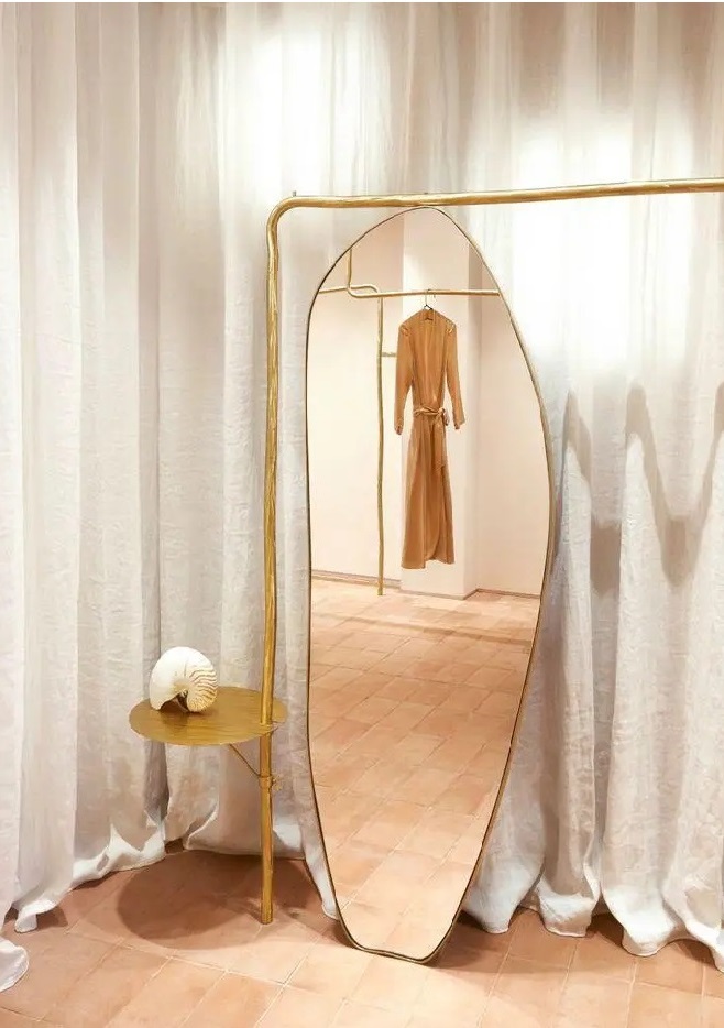 Organic XL Gold Зеркало в полный рост в раме Smal Art-Zerkalo SM125GL