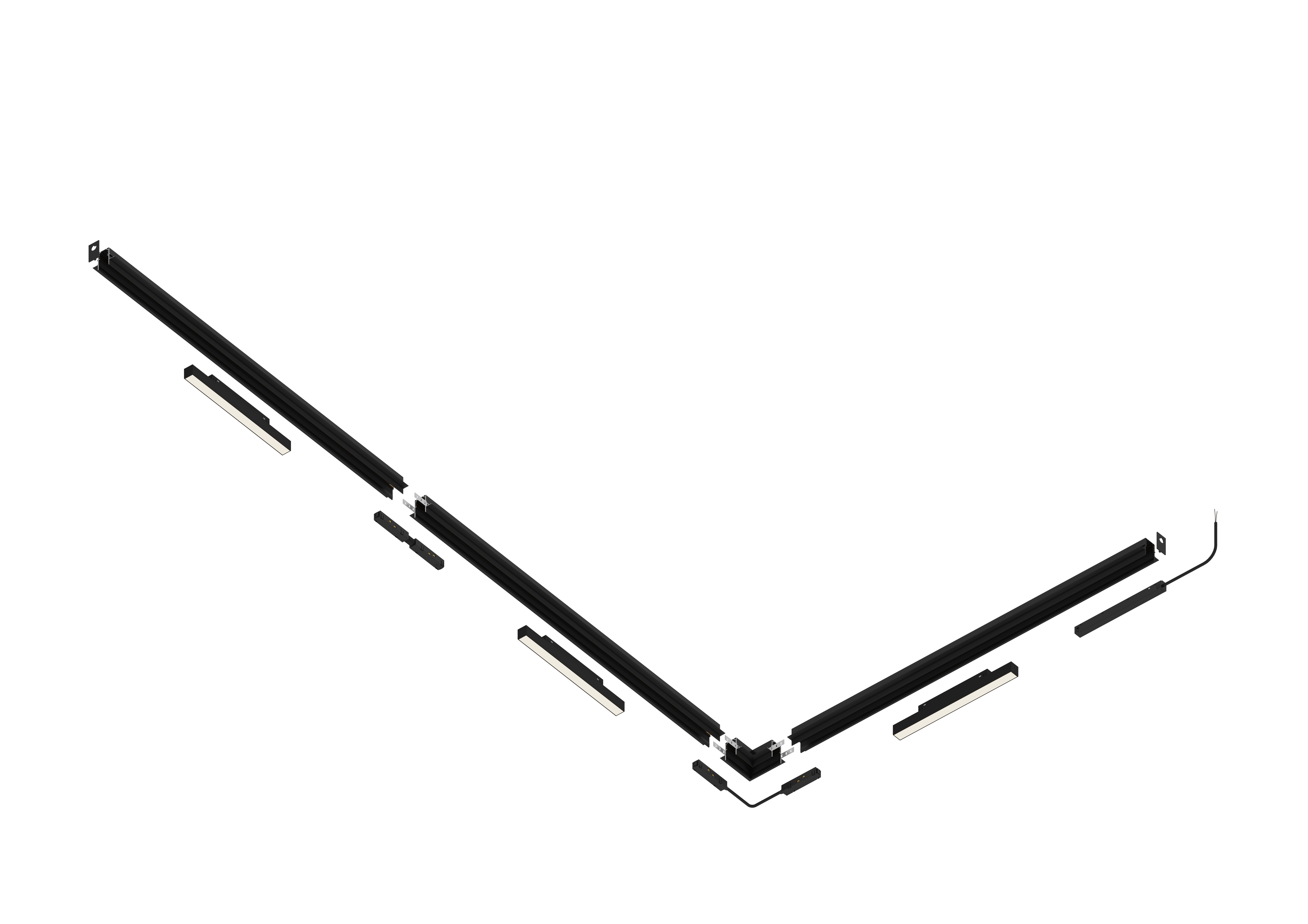 Шинопровод встраиваемый магнитный для ГКЛ12,5 мм Crystal Lux CLT 0.123 02 L2000 WH
