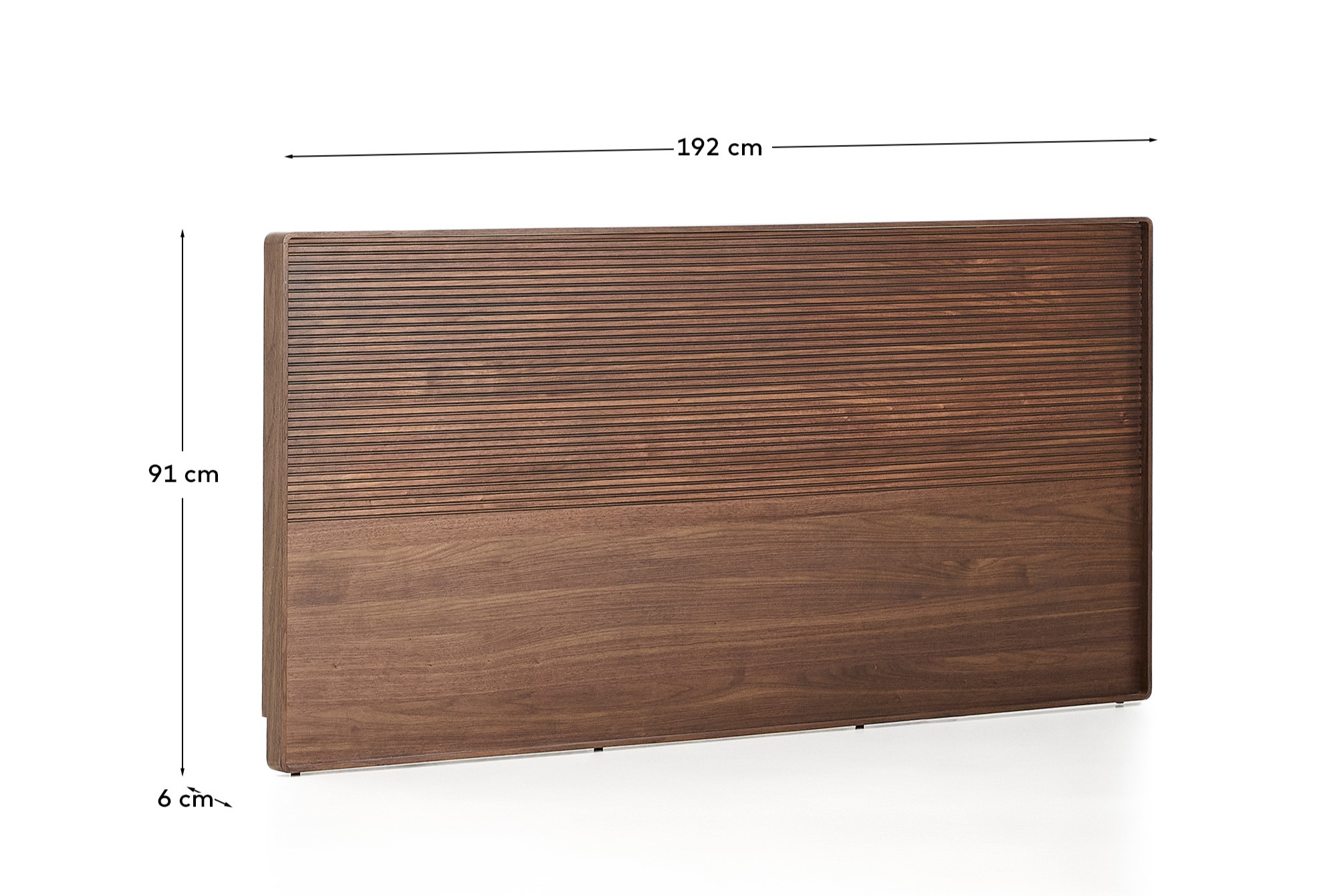 Изголовье Norlen из орехового шпона с темной отделкой и подсветкой 180 x 200 La Forma (ex Julia Grup)