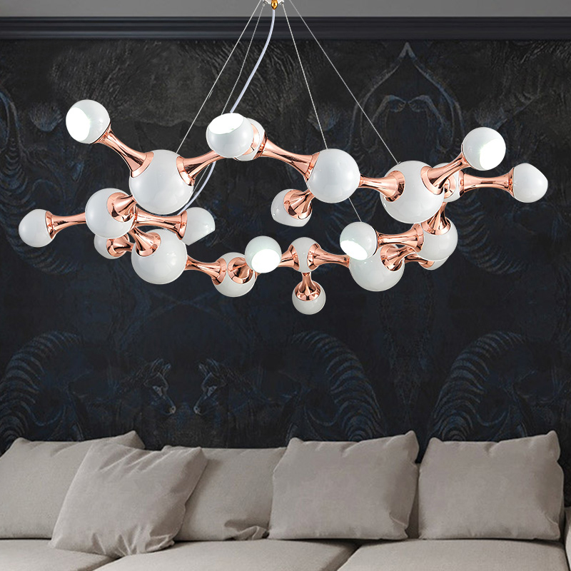 Дизайнерская люстра ATOMIC ROUND SUSPENSION White by ImperiumLoft