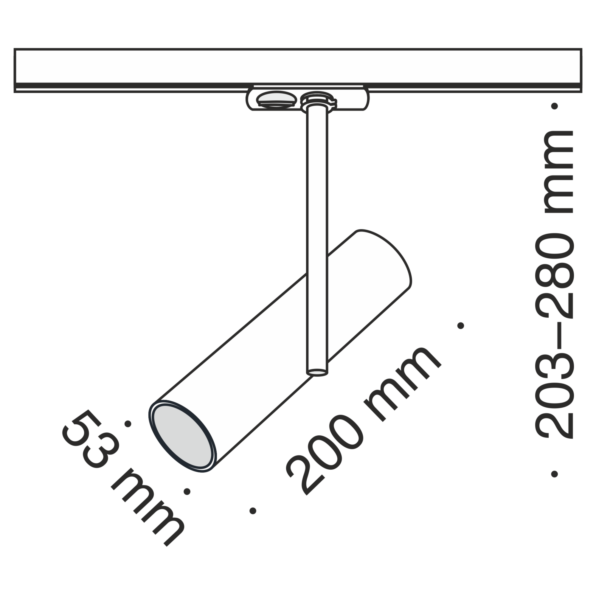 Трековый светильник Maytoni TR005-1-GU10-B