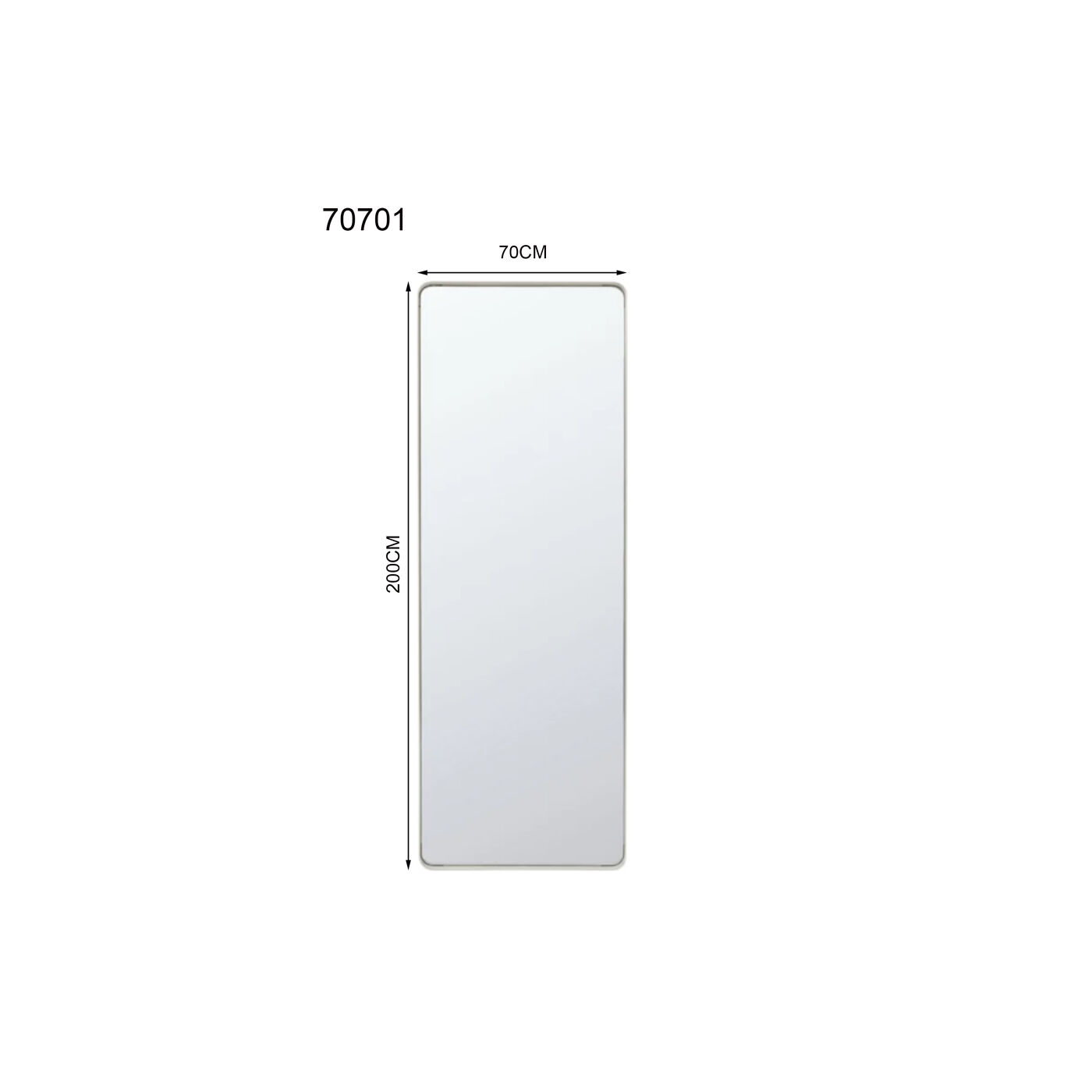 Зеркало Curve Greige 70x200cm KARE 70701