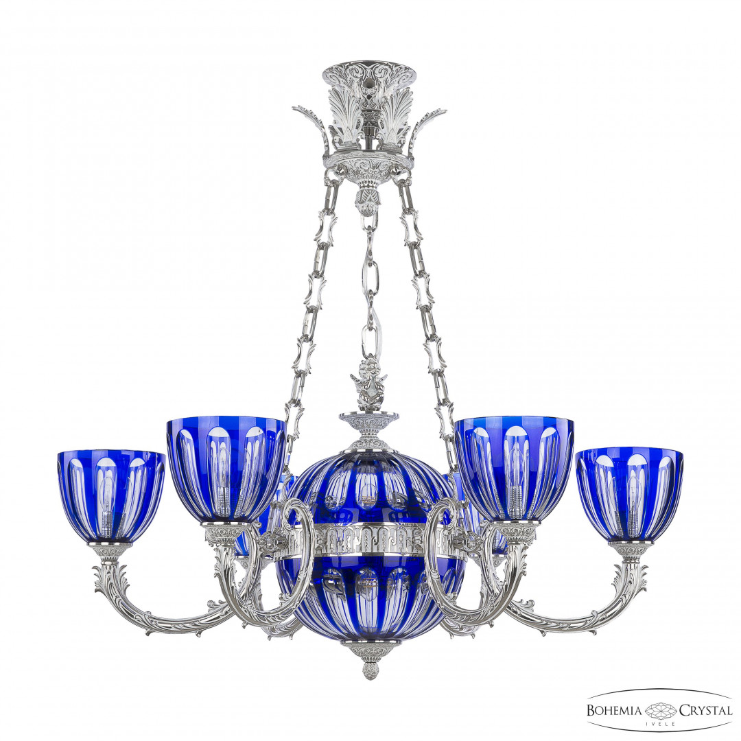 Подвесной светильник бронзовый 71009P/6/210 NW P1 U Clear-Blue/H-1H Y8 FA2S