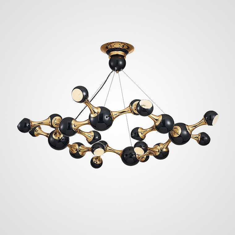Дизайнерская люстра ATOMIC ROUND SUSPENSION Black by ImperiumLoft