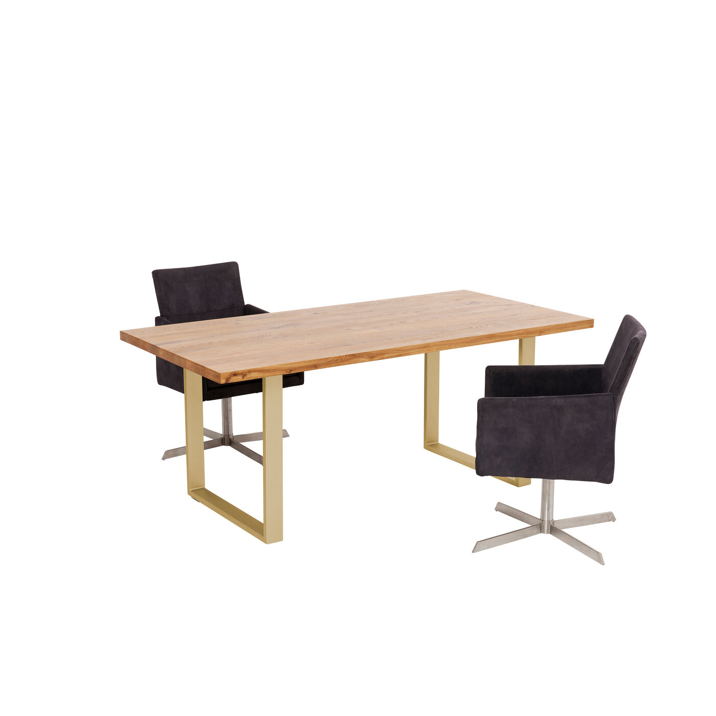 Стол Jackie Oak Brass 200x100 см KARE 84606