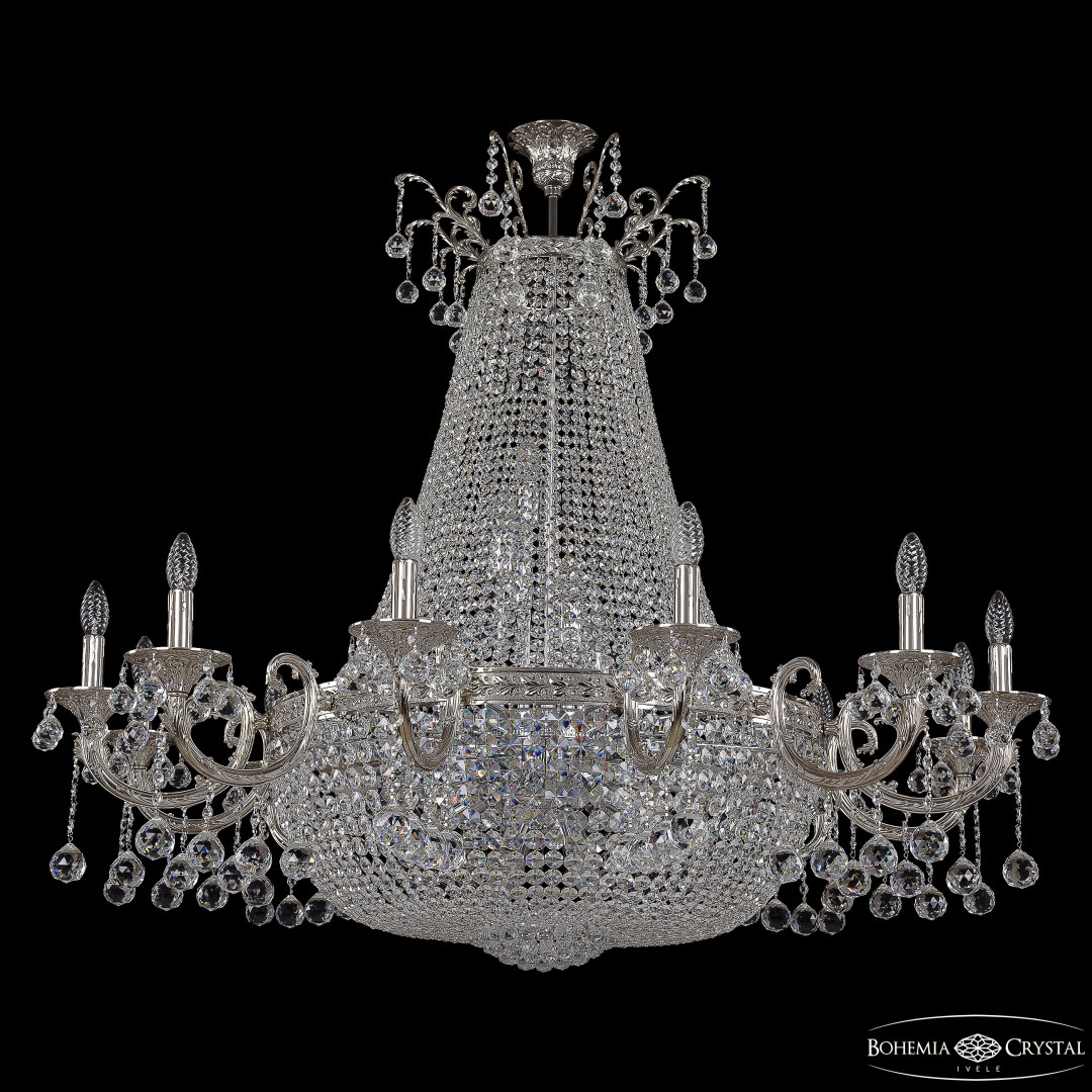 Люстра груша хрустальная 2128H209/12/123IV/Y1 Ni Bohemia Ivele Crystal