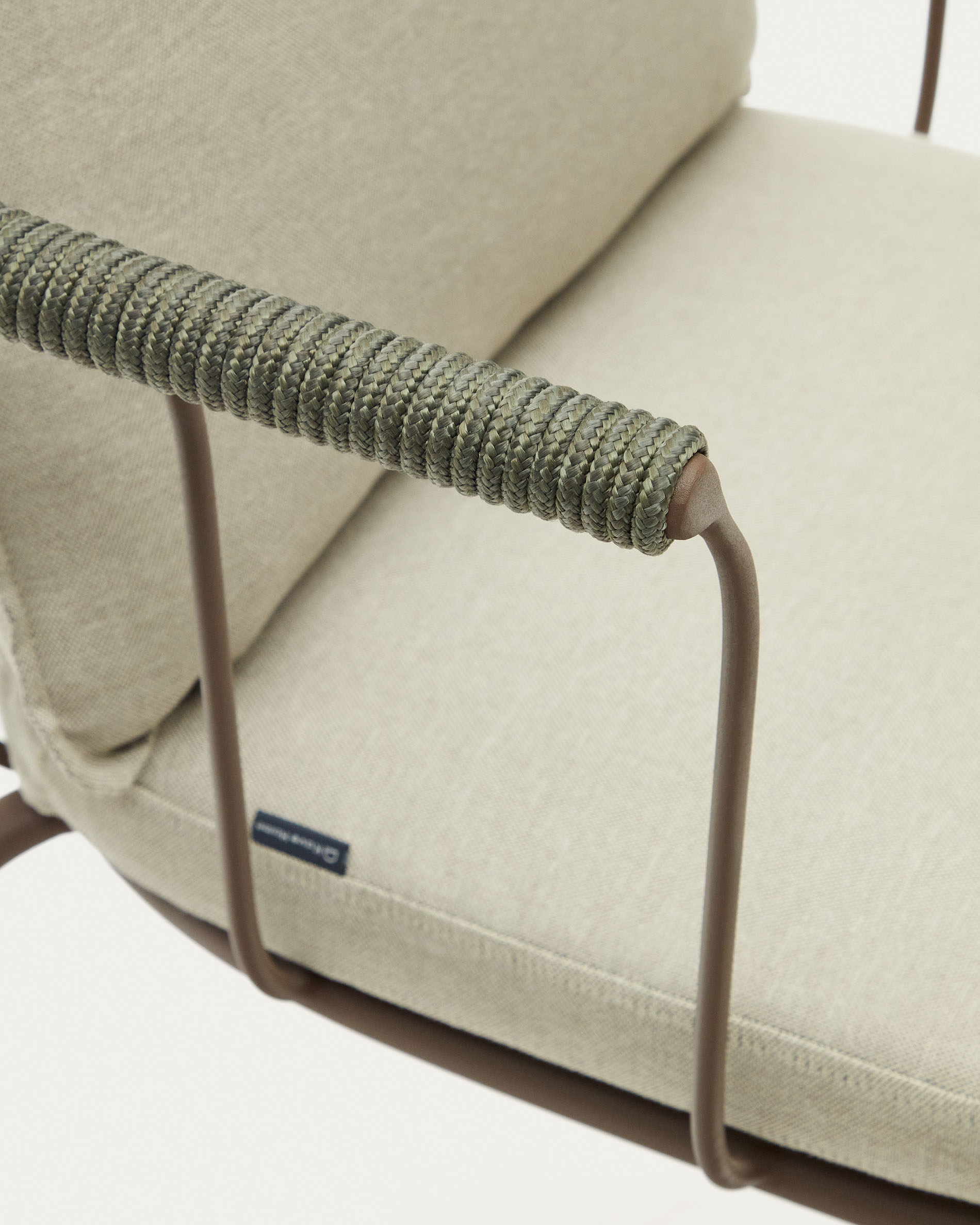 Salguer Барный стул из веревки и стали окрашенный в коричневый цвет La Forma (ex Julia Grup)
