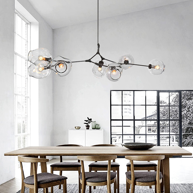 Люстра Адель Branching Bubble Chandelier L8 Black Amber by ImperiumLoft