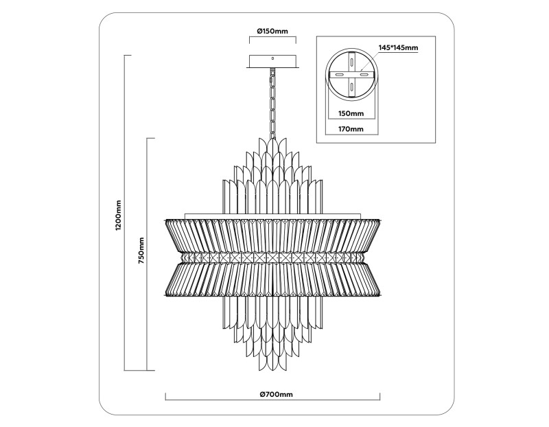 Подвесная люстра Ambrella Light LH41026