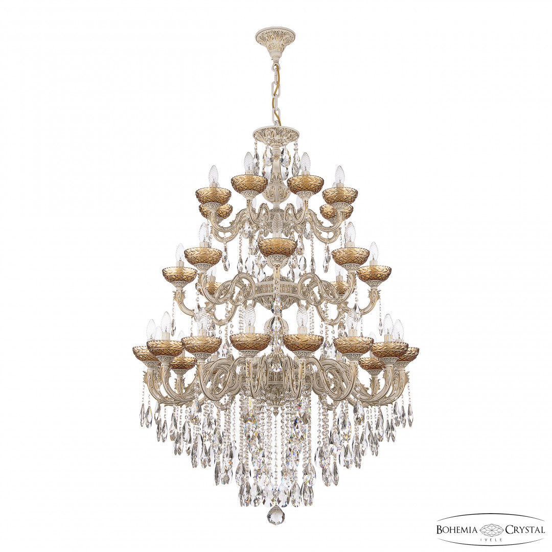 Люстра хрустальная AL79101/16+8+8/300/3d B WMG P Amber/M-1F Bohemia Ivele Crystal