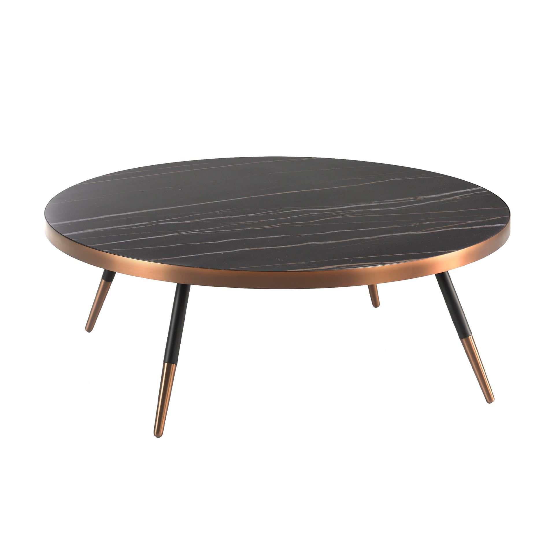 Круглый журнальный столик из стали и керамики CT1015-3AA /2068 Angel Cerda