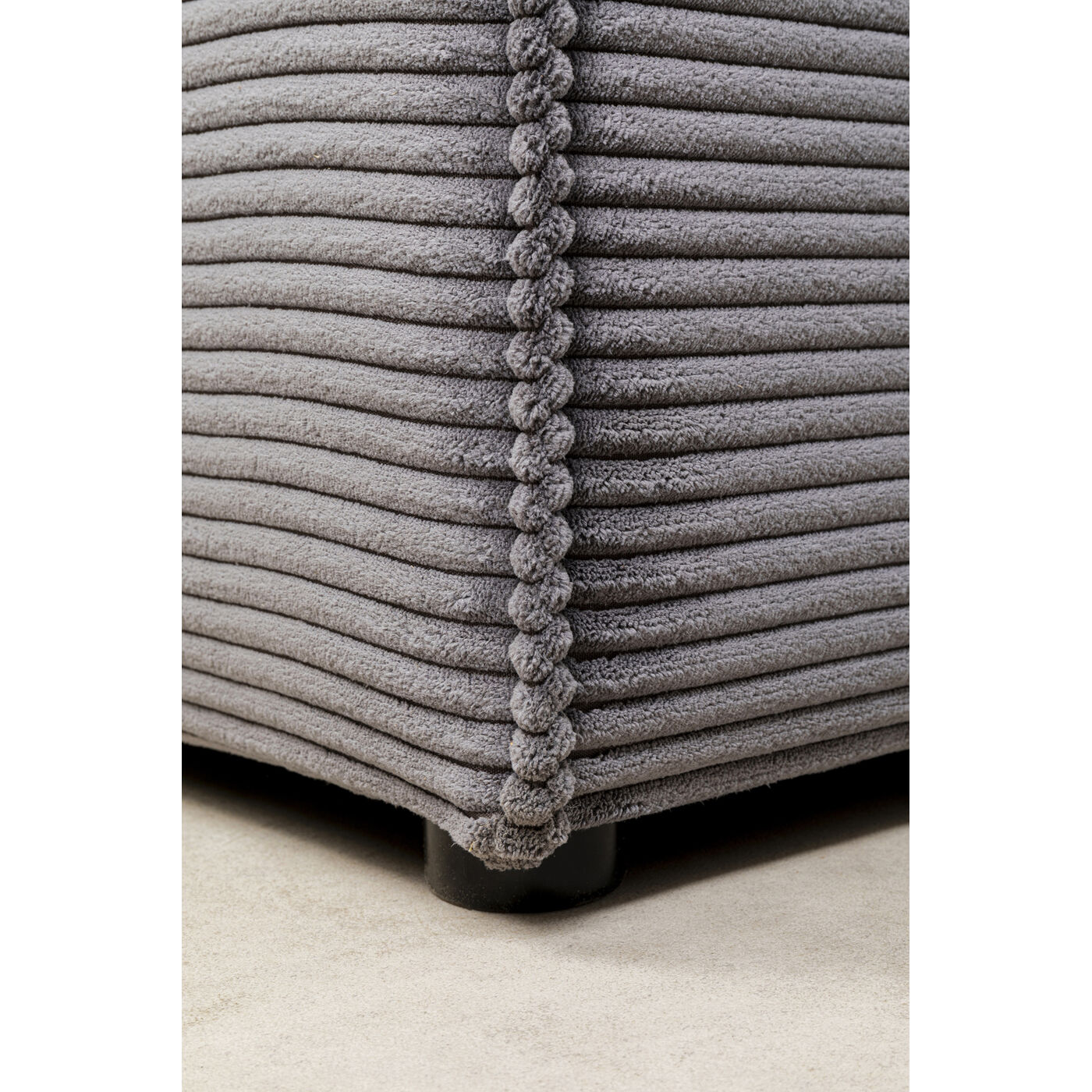 Диван правосторонний угловой Infinity Ottomane Cord Grey Right KARE 87399