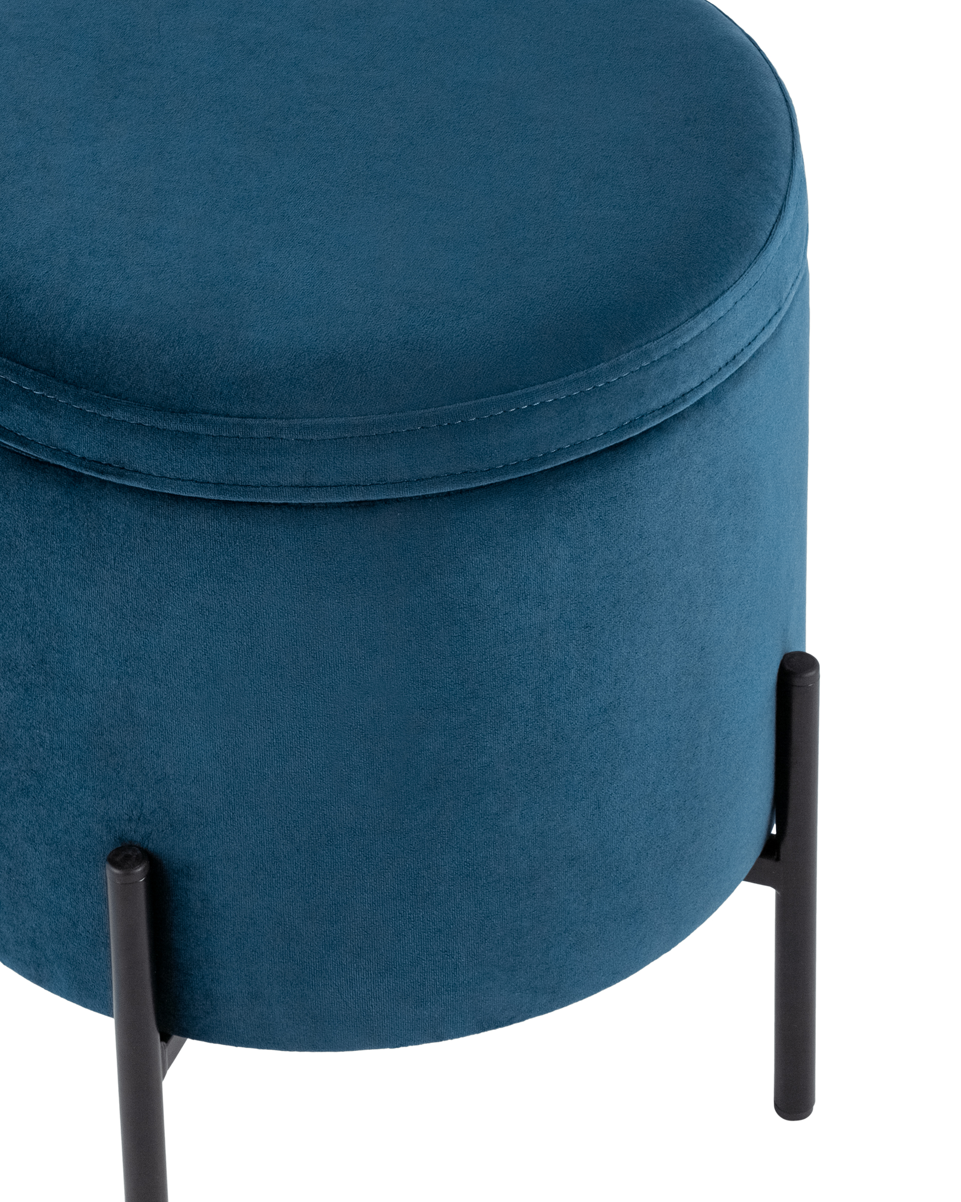 Пуф Грейс с ящиком велюр синий Stool Group