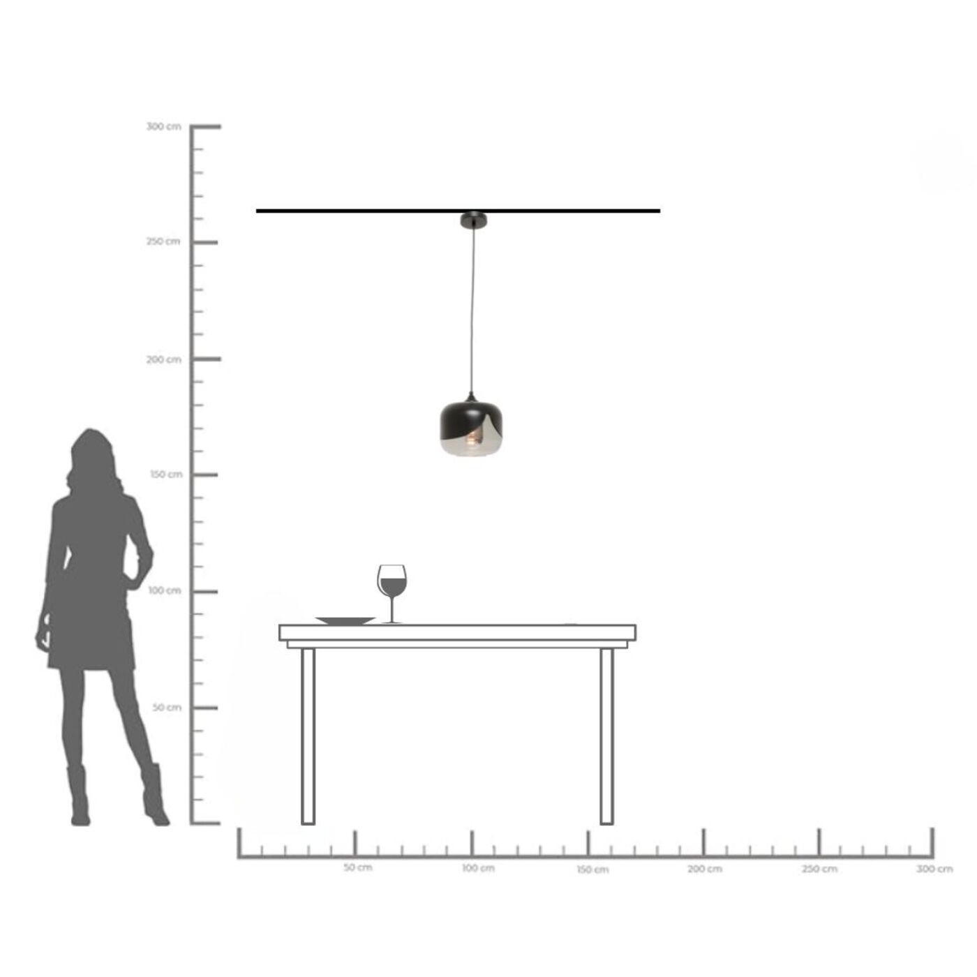 Светильник подвесной Smoke Goblet Ø25cm KARE 56558