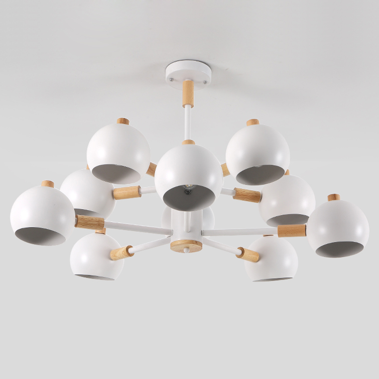 Люстра на штанге SVEN 6 lamps Green by ImperiumLoft