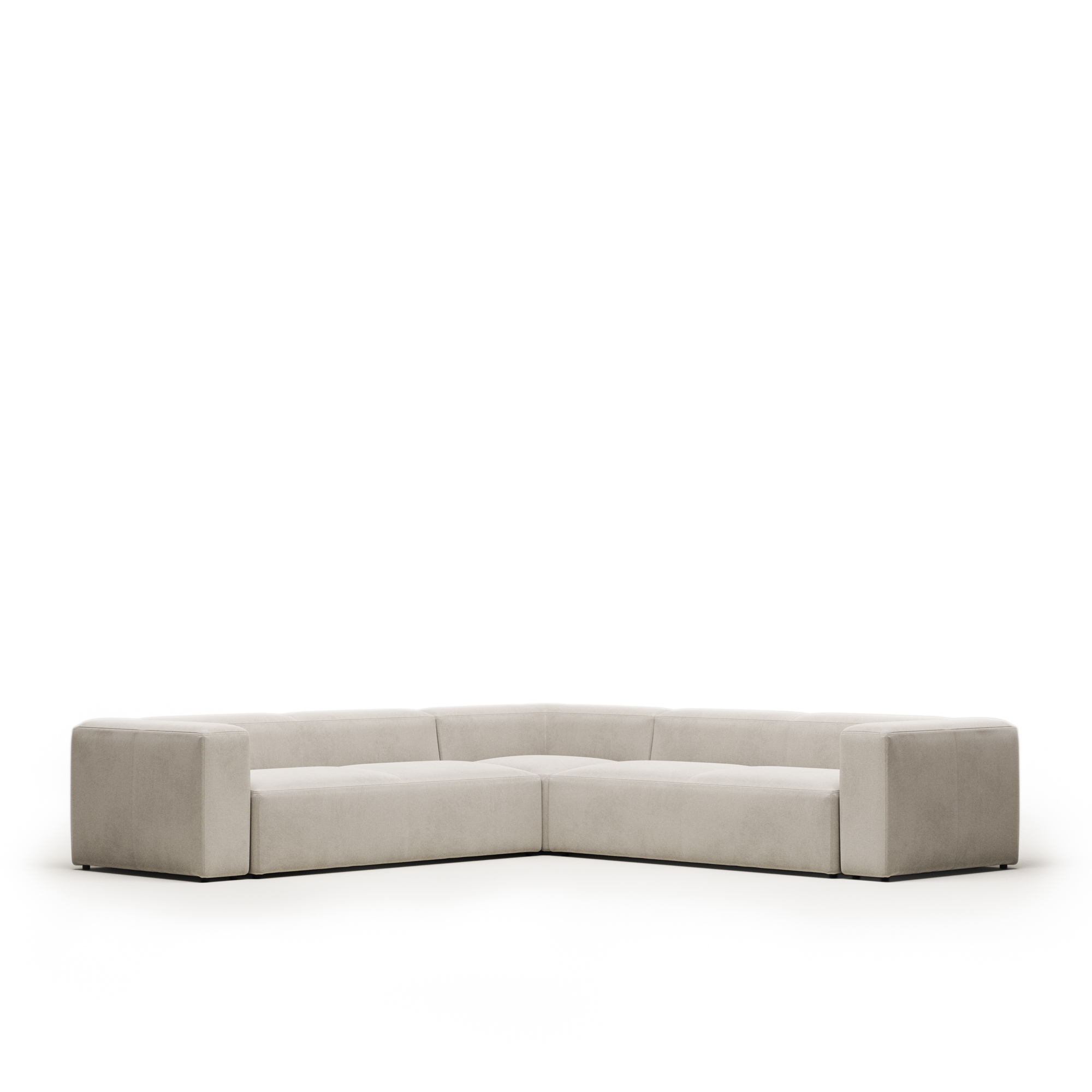 Диван угловой 6 местный Blok 320 x 320 cm бежевый La Forma (ex Julia Grup)