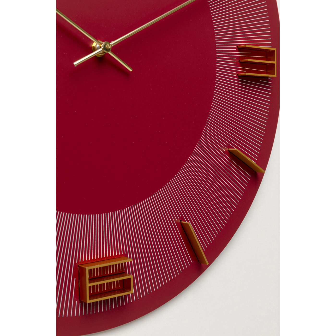 Часы настенные Leonardo Red/Gold Ø49cm KARE 58137