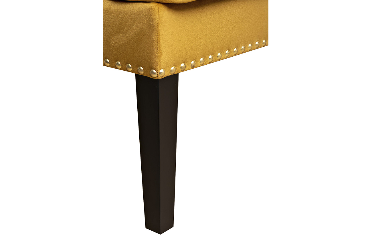 Кресло велюровое горчичное Garda Decor RIMINI-Colt022