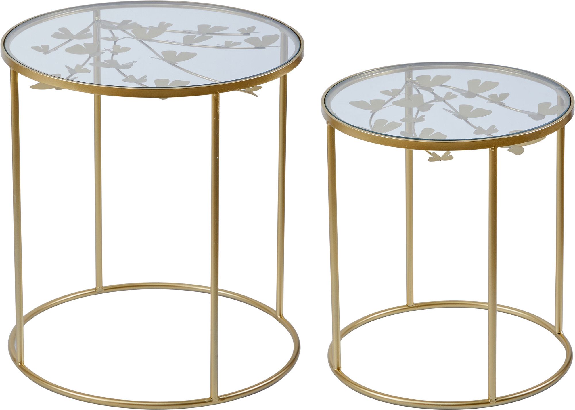 Столики интерьерные со стеклянной столешницей, набор Glasar 57-292