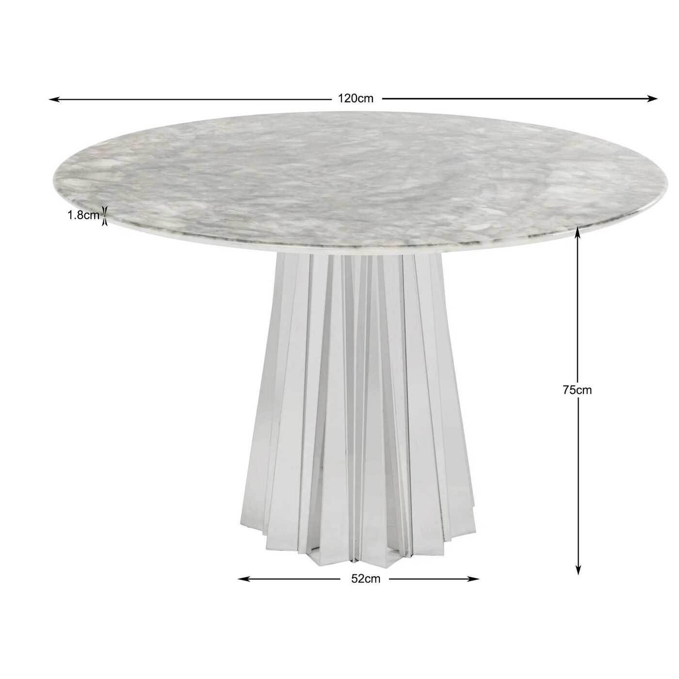 Стол Amora Stone Ø120cm KARE 70583