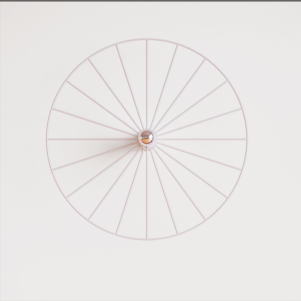 Бра Wheel 60 cm белый + цоколь 10 cm белый Aromas del Campo