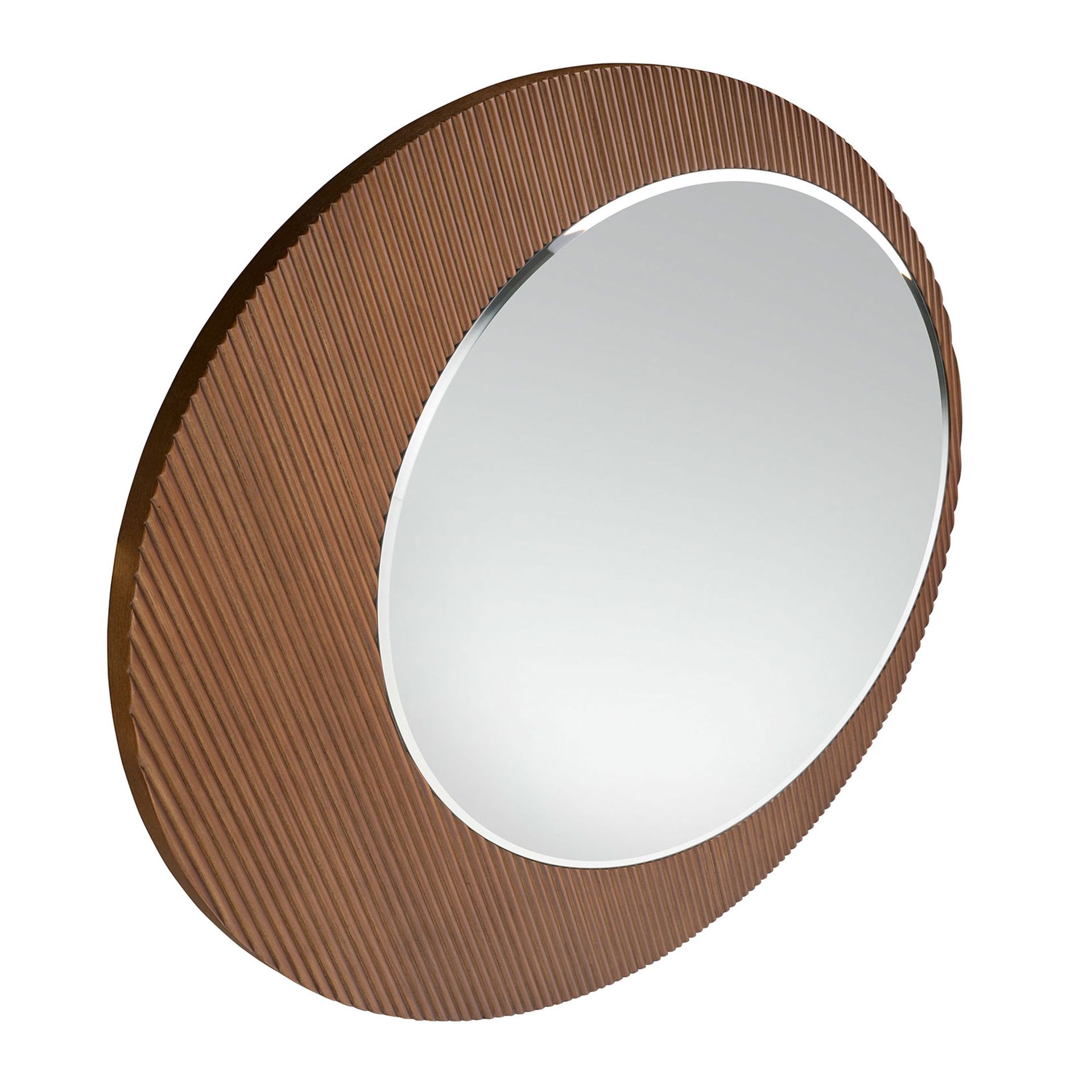Круглое настенное зеркало 3262/MIR23067 в раме из орехового дерева Angel Cerda