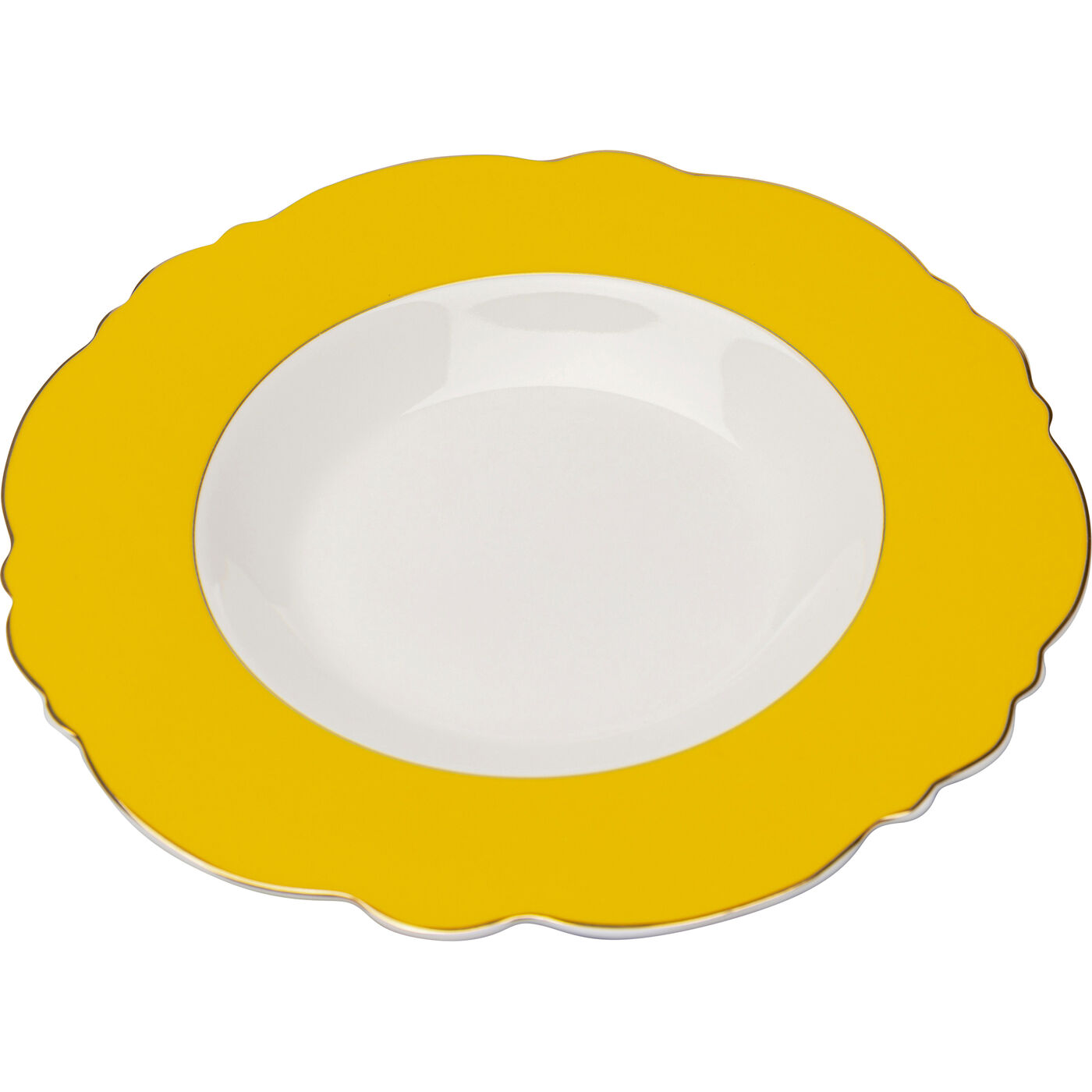 Тарелка Deep Harlequin Yellow Ø23cm KARE 56991