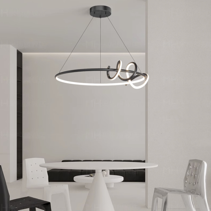 Кольцевая люстра RAFFEL D60 Black by ImperiumLoft
