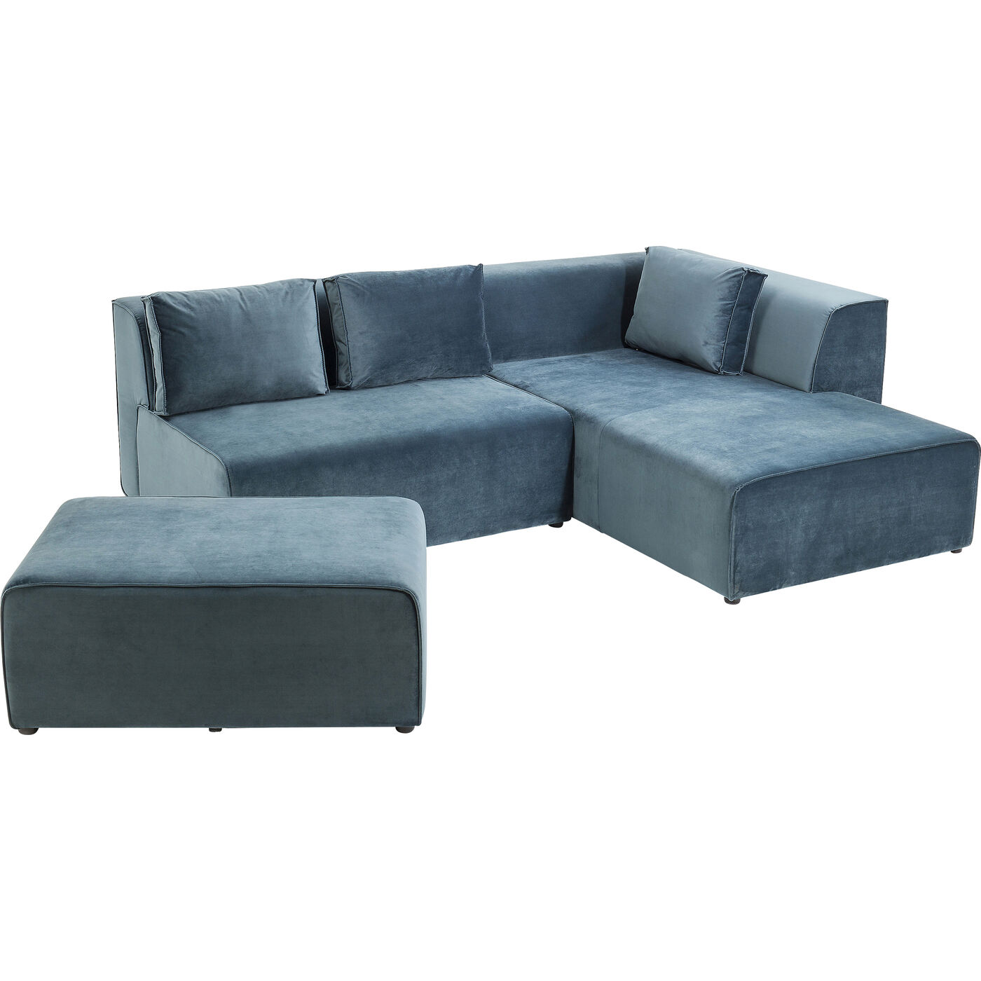 Диван угловой правосторонний Infinity Velvet Ocean Right KARE 83647