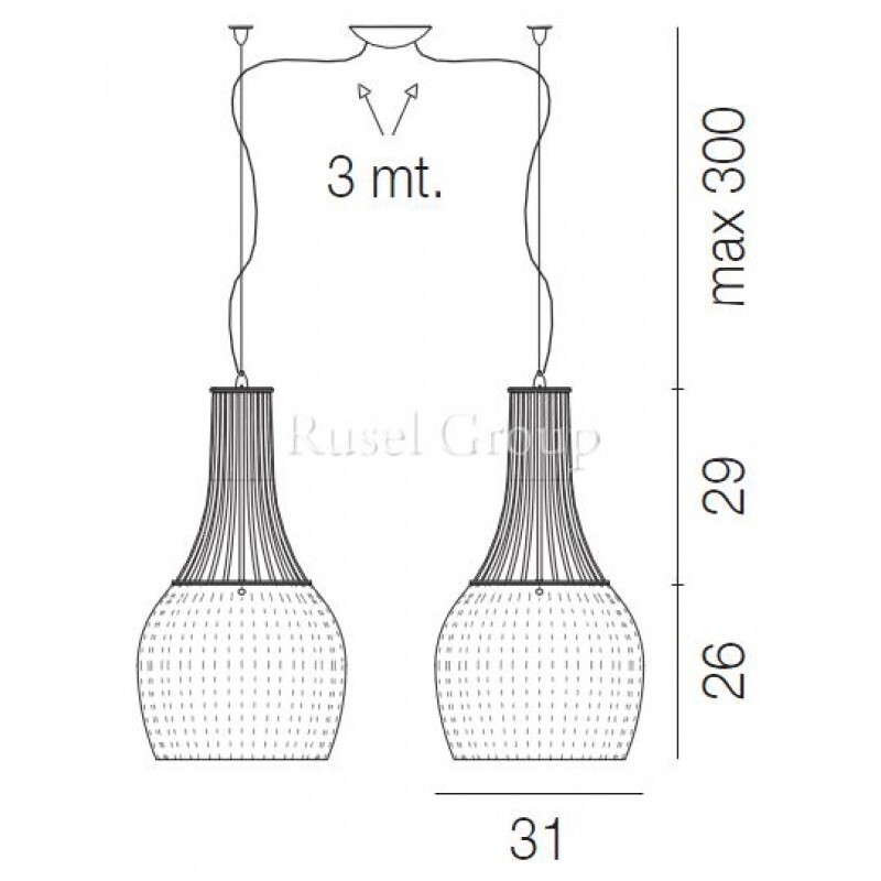Подвесной светильник Vistosi REDER SP P D2