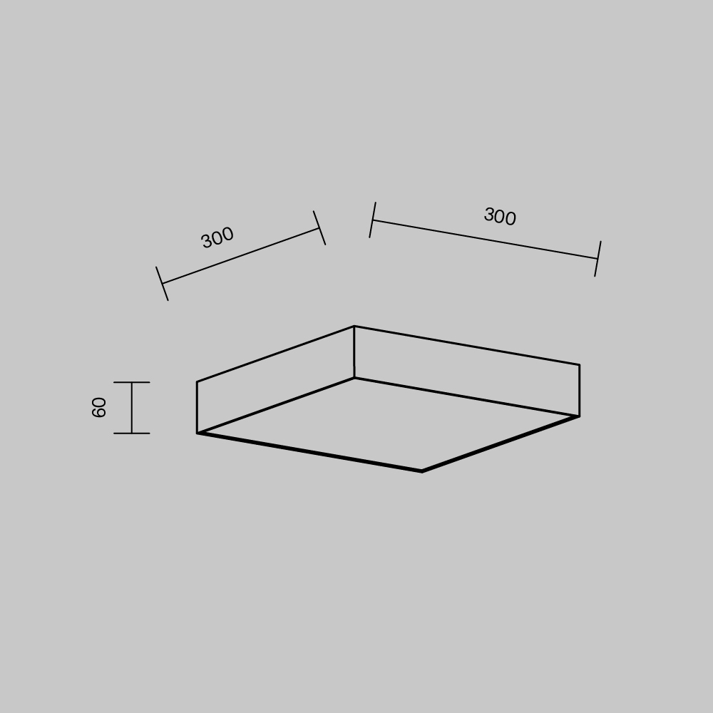Потолочный светильник Technical C032CL-36W3K-SQ-W