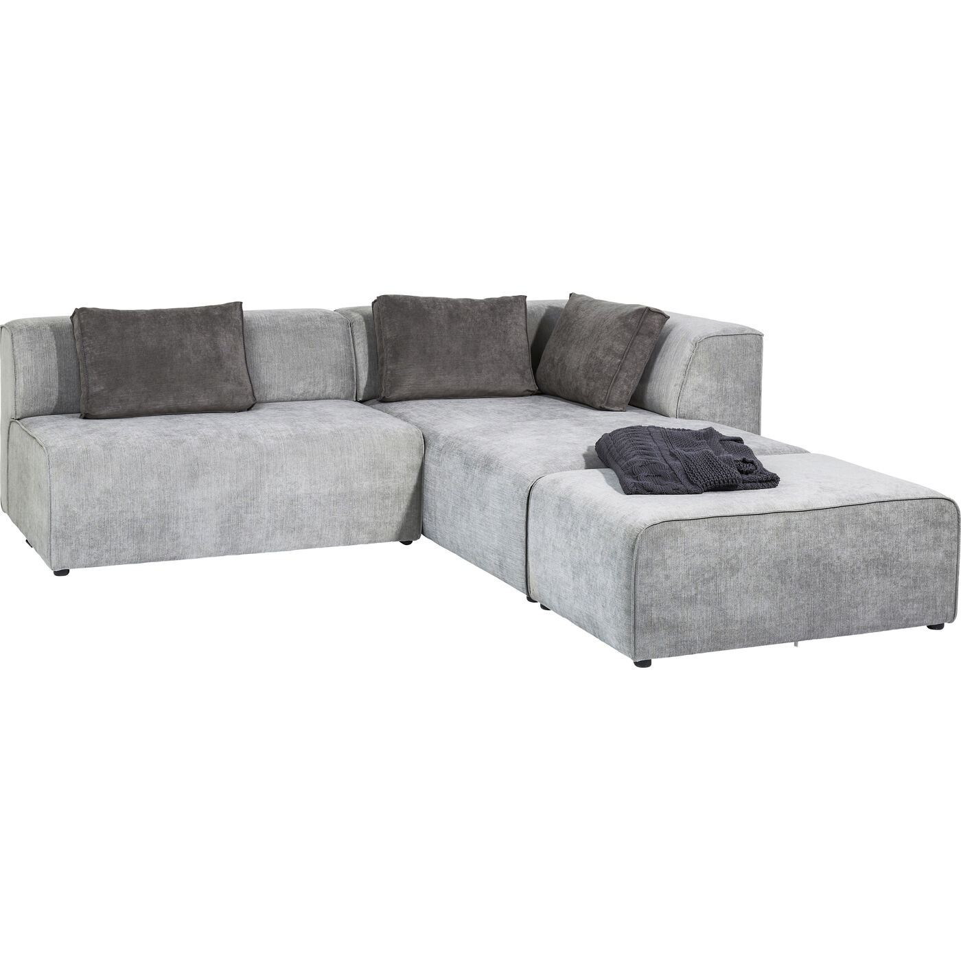 Диван угловой правосторонний Infinity Ottomane Right Grey KARE 81323