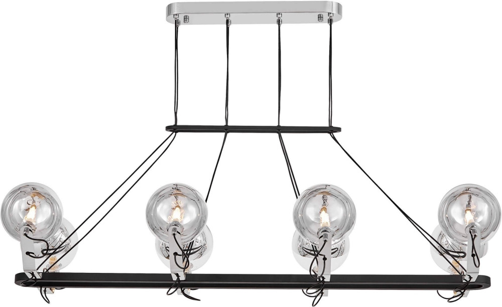 Подвесная люстра Lumina Deco LDP 9110-8-PR BK+CHR