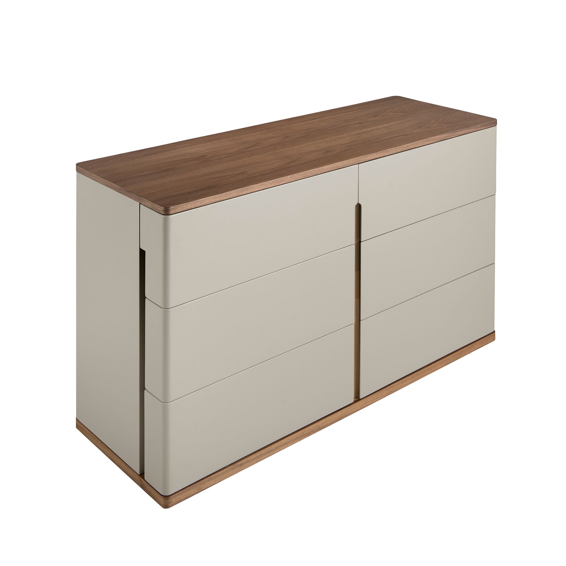 Комод  7168/MC2320DR из серого лака и орехового дерева Angel Cerda