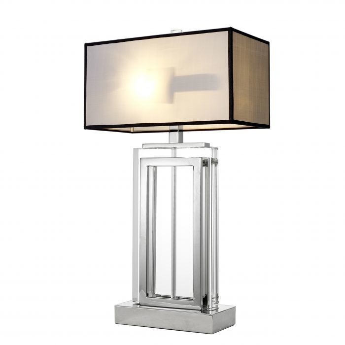 Настольная лампа Eichholtz Arlington Crystal rect white shade 105862