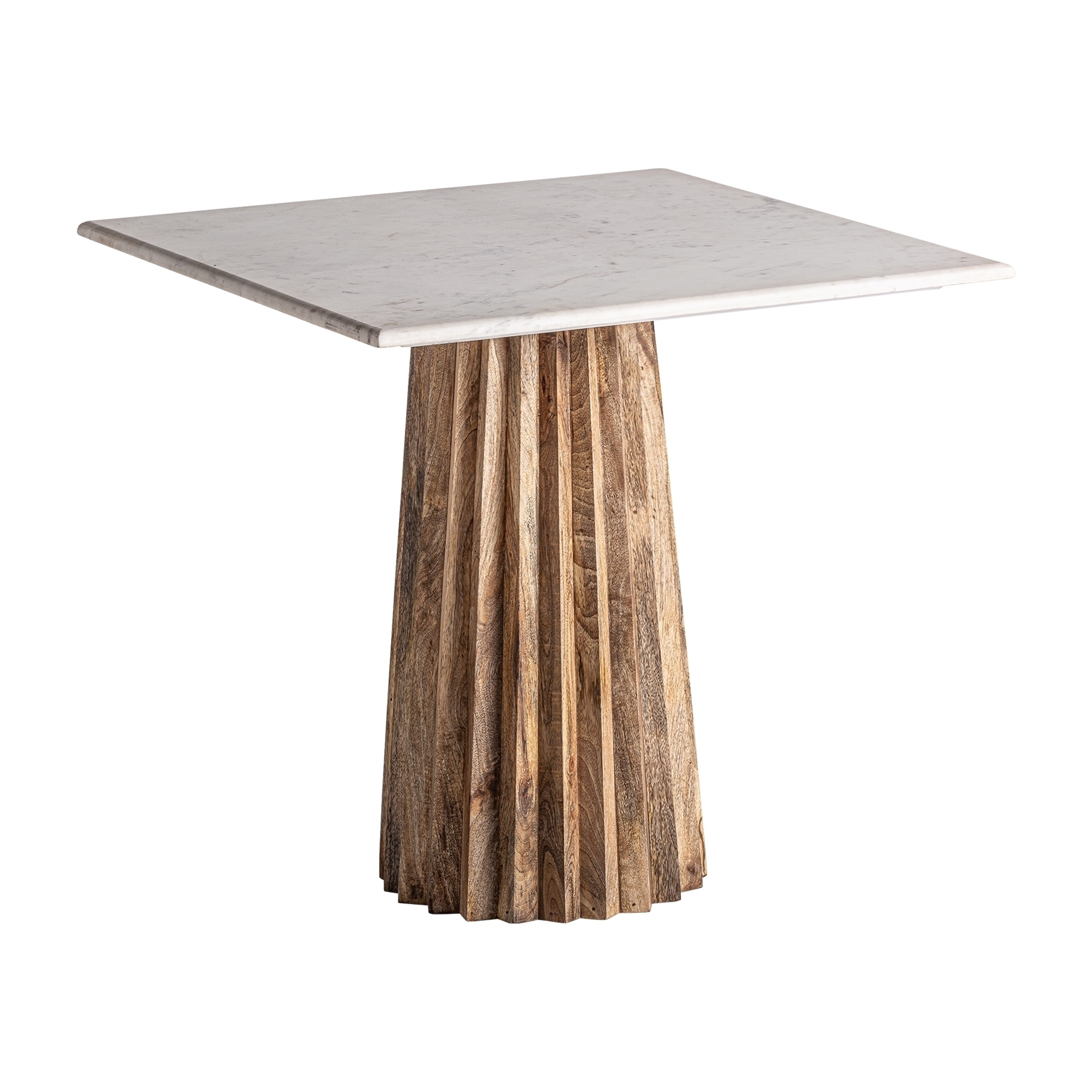 Квадратный барный стол Plisse WOOD белый Vical