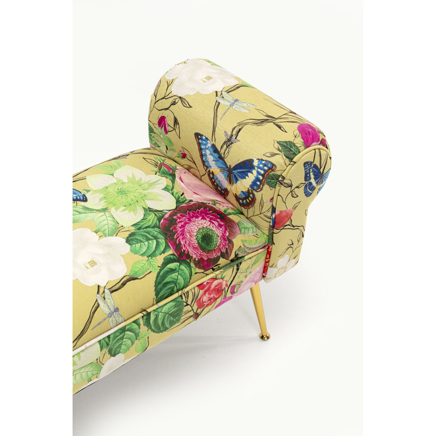 Скамья Wing Flower Fever Yellow 100cm KARE 71152