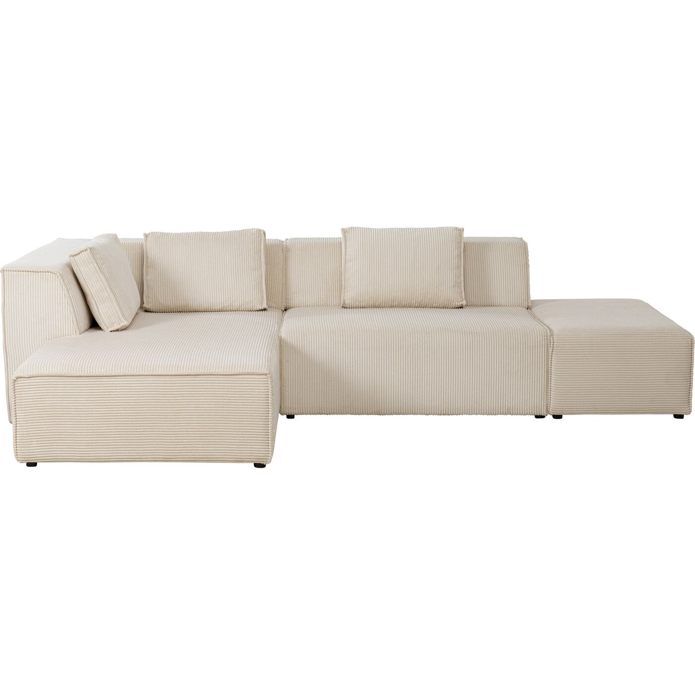 Диван левосторонний угловой Infinity Ottomane Cord Creme Left KARE 87401