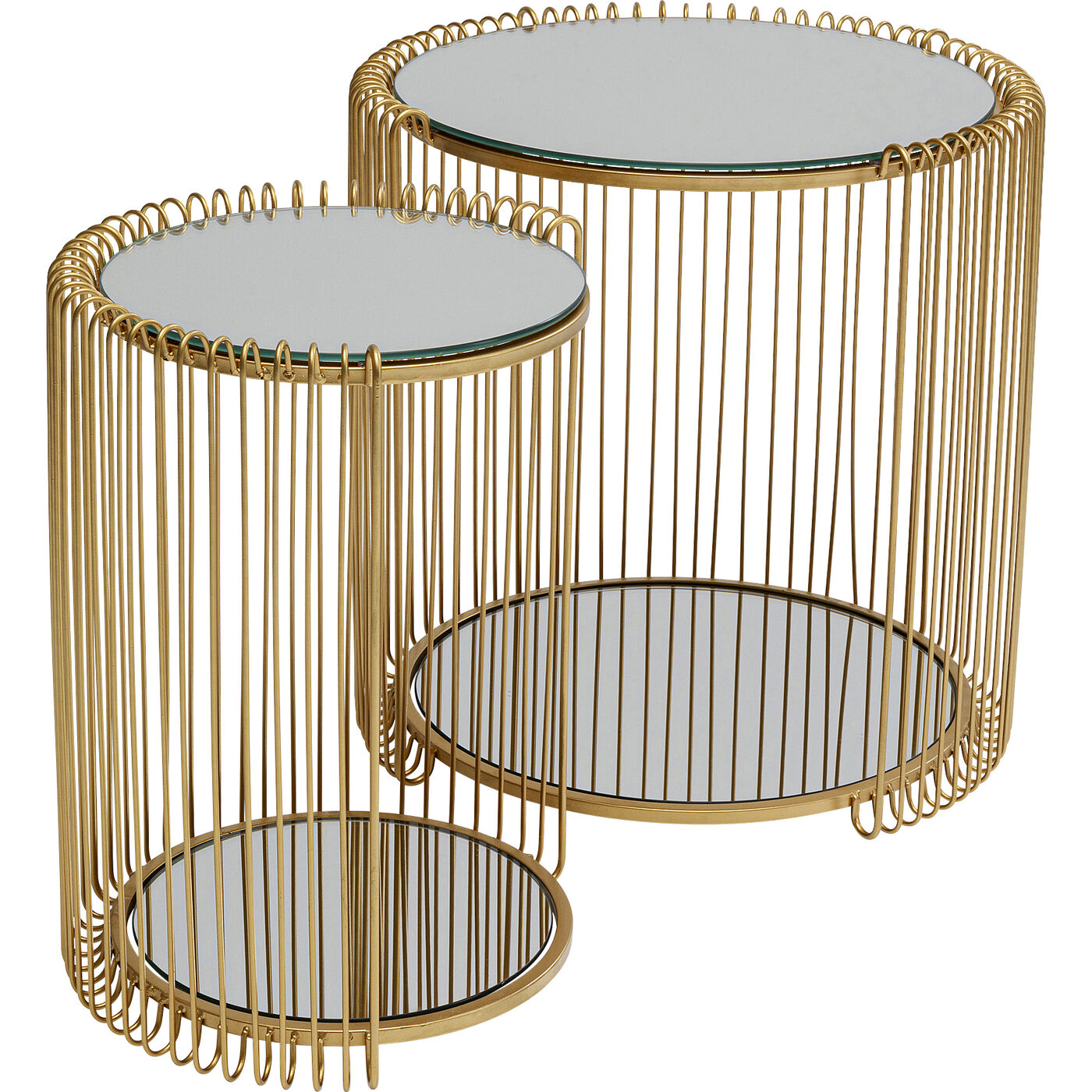 Стол приставной Wire Double Brass (2 шт.) KARE 87673
