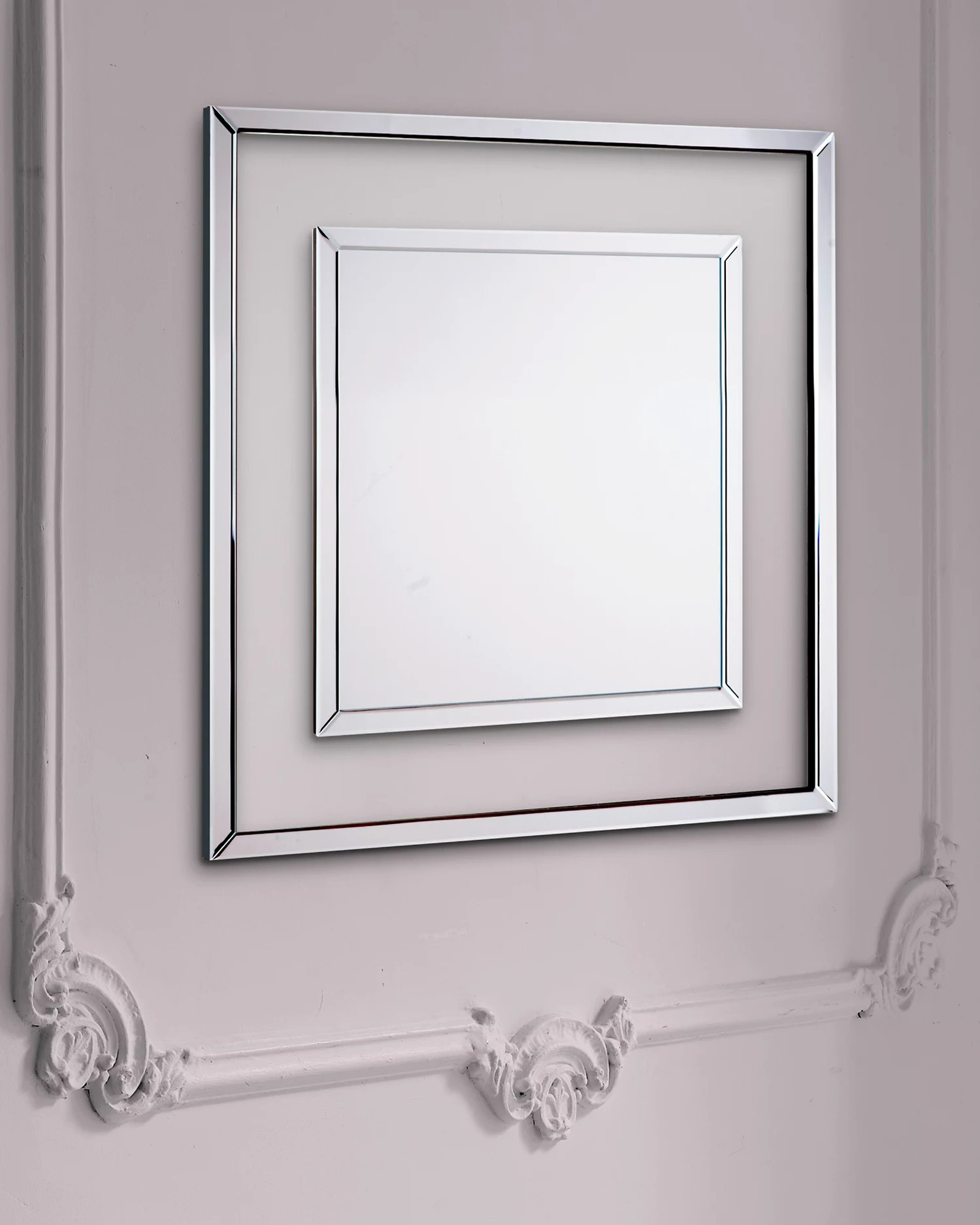 Квадратное зеркало в раме Карлсбад Louvre Home LHDWM091123SH