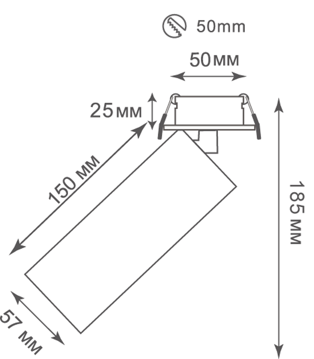 Светильник встраиваемый Donolux DL18895R1BBronze IN
