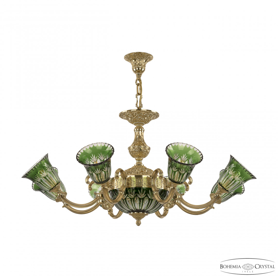 Люстра бронзовая 72213P/8/210 G P2 U Clear-Green/H-1I