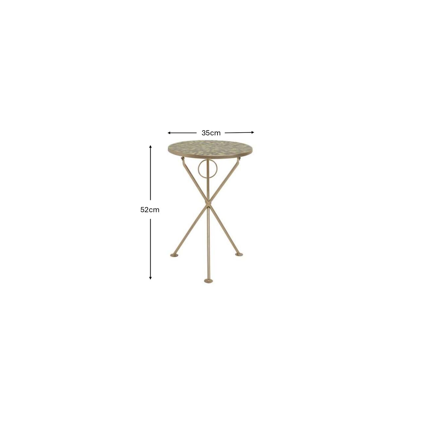 Приставной стол Clack Mosaic Olive Ø35cm KARE 70316