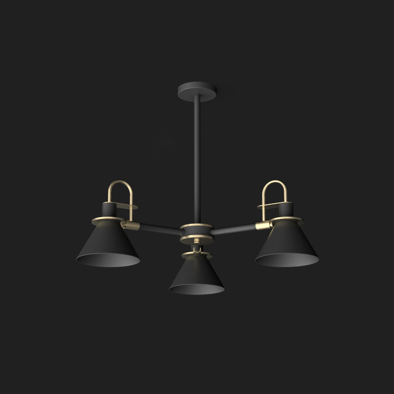 Люстра на штанге CODA D76 Black by ImperiumLoft