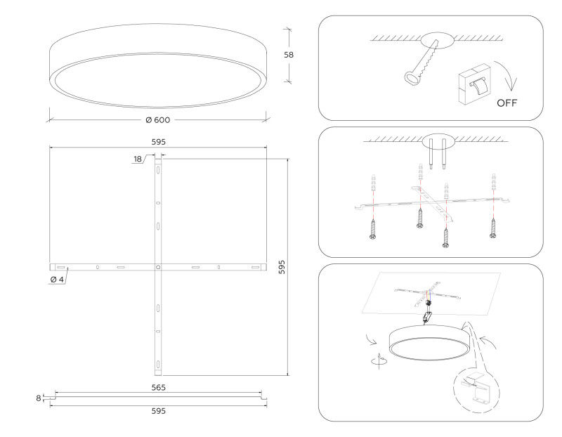 Накладной светильник Ambrella Light FV5538